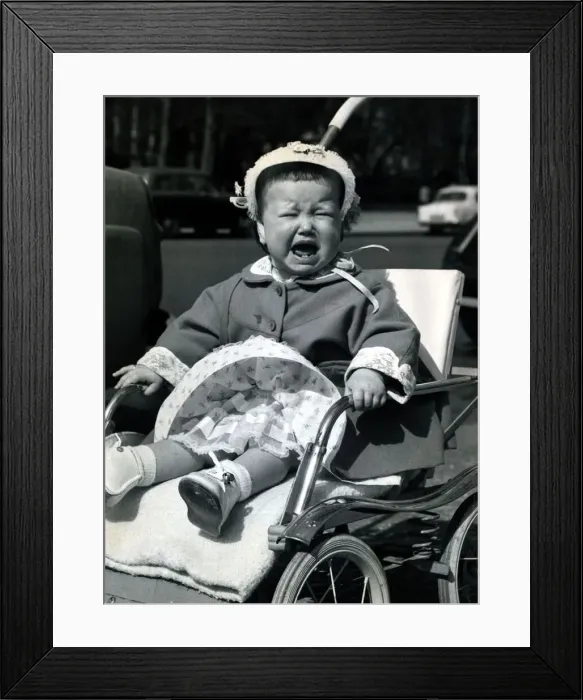 Framed Print : Fifteen month old Dianne Susan Worzella whose father is an American airman stationed in Framed Print : Fifteen month old Dianne Susan Worzella whose father is an American airman stationed in