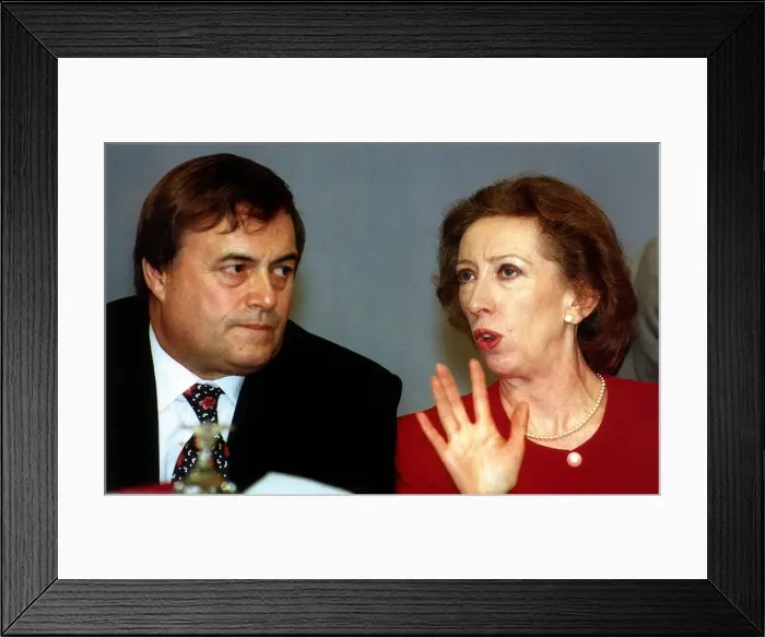 Framed Print : John Prescott MP Labour Party with Margaret Beckett at the Labour Party conference Framed Print : John Prescott MP Labour Party with Margaret Beckett at the Labour Party conference