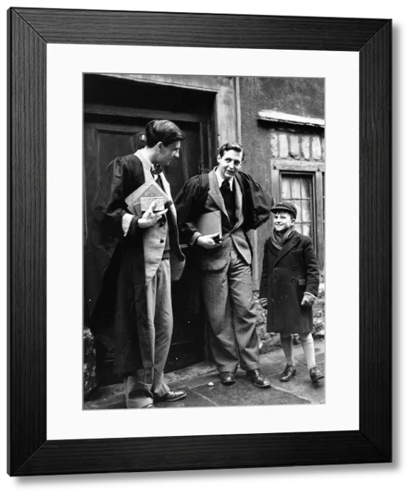 Framed Print : Oxford Students wear Robes circa 1940 Framed Print : Oxford Students wear Robes circa 1940