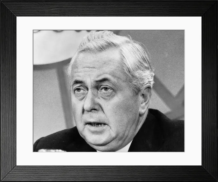 Framed Print : Harold Wilson Prime Minister at the Labour Party press confrence October 1974 Framed Print : Harold Wilson Prime Minister at the Labour Party press confrence October 1974