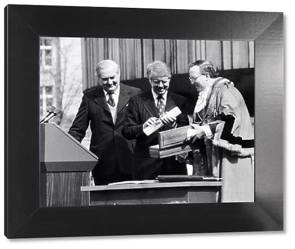 James Callaghan Prime Minister with President Carter receiving the Freedom of the City