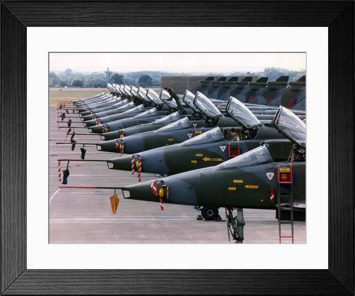 Framed Print : Air Aircraft Sepecat Jaguar GR1 Wing Commander Jerry Connolly on ladder of Leaving Framed Print : Air Aircraft Sepecat Jaguar GR1 Wing Commander Jerry Connolly on ladder of Leaving