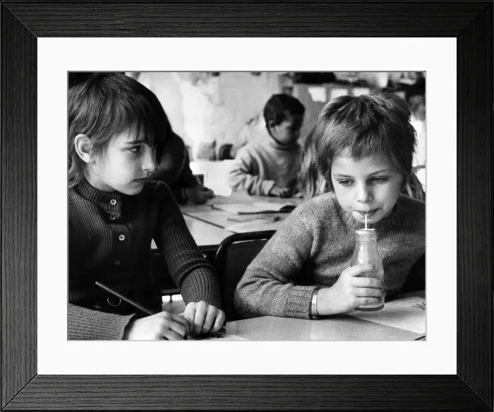 Framed Print : School milk apartheid at Avondale Park Junior Mixed School Kensington London Framed Print : School milk apartheid at Avondale Park Junior Mixed School Kensington London