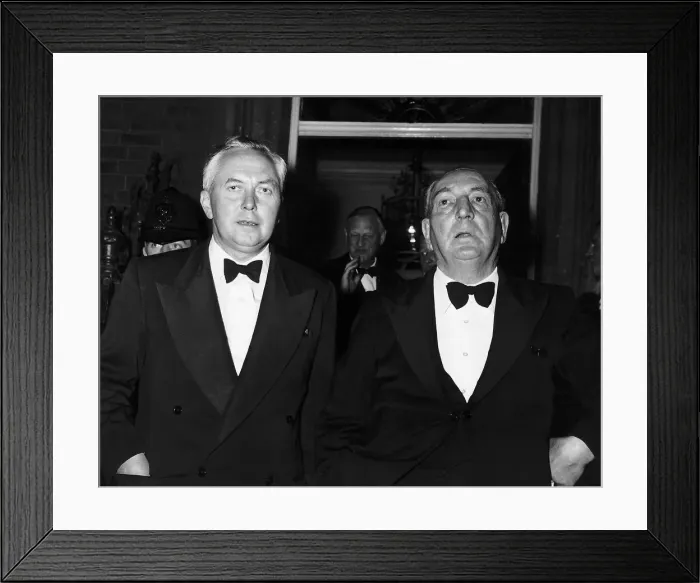 Framed Print : Harold Wilson MP (L) 1959 seen at a formal reception at 10 Downing Street Framed Print : Harold Wilson MP (L) 1959 seen at a formal reception at 10 Downing Street