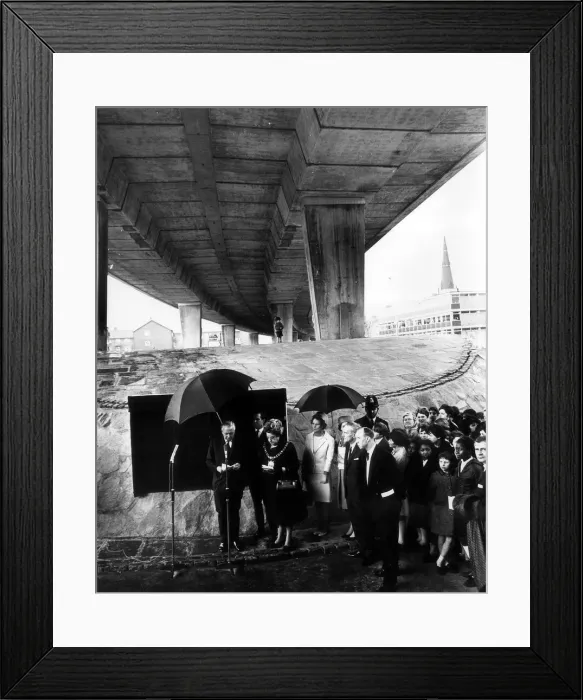 Framed Print : Harold Wilson - April 1967 makes a speech at the Opening Ceremony of the Mancunian Framed Print : Harold Wilson - April 1967 makes a speech at the Opening Ceremony of the Mancunian