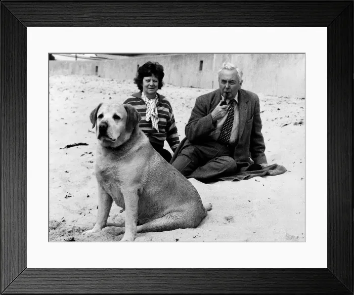 Framed Print : Harold Wilson former Labour Prime Minister of Britain with wife Mary Framed Print : Harold Wilson former Labour Prime Minister of Britain with wife Mary