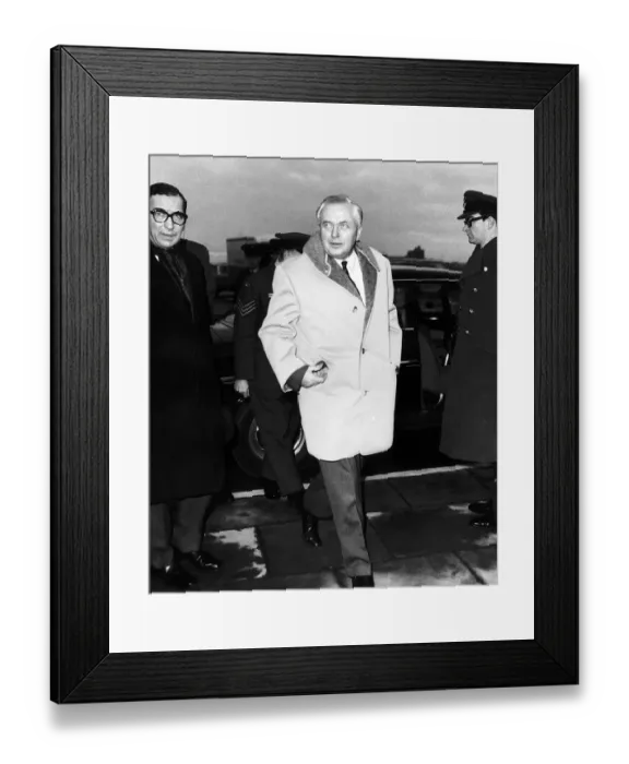 Framed Print : Harold Wilson Prime Minister on his visit to Germany 1969