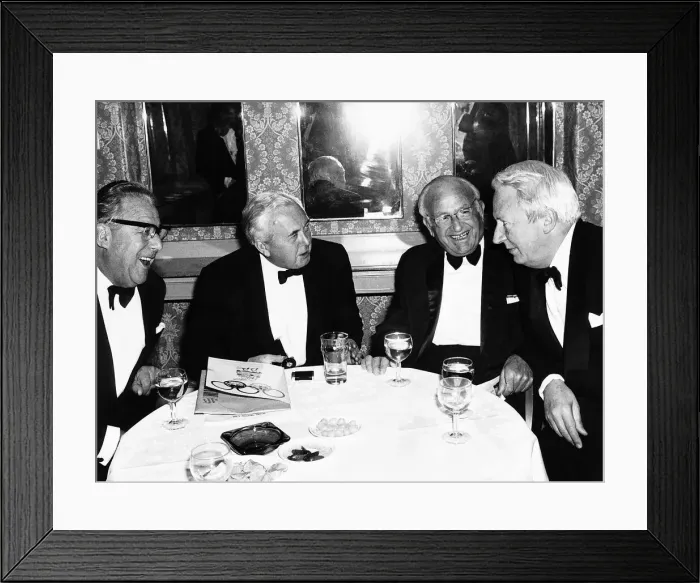 Framed Print : Harold Wilson former Labour Prime Minister (second left Framed Print : Harold Wilson former Labour Prime Minister (second left