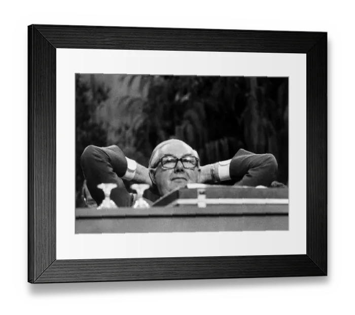 Framed Print : James Callaghan ex Prime Minister pictured at the Labour Party Conference in 1979 Framed Print : James Callaghan ex Prime Minister pictured at the Labour Party Conference in 1979