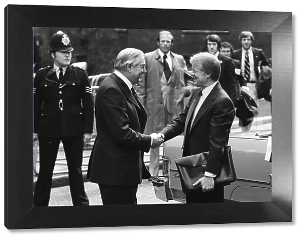 Prime Minister James Callaghan, May 1977, meets Jimmy Carter at the the Summit of Seven