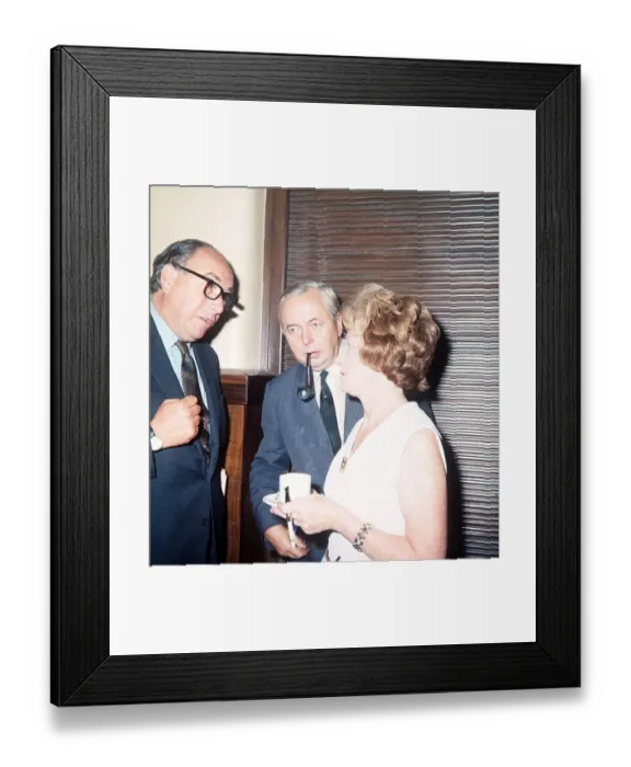 Framed Print : Labour Minister Roy Jenkins with fellow politicians Harold Wilson Framed Print : Labour Minister Roy Jenkins with fellow politicians Harold Wilson