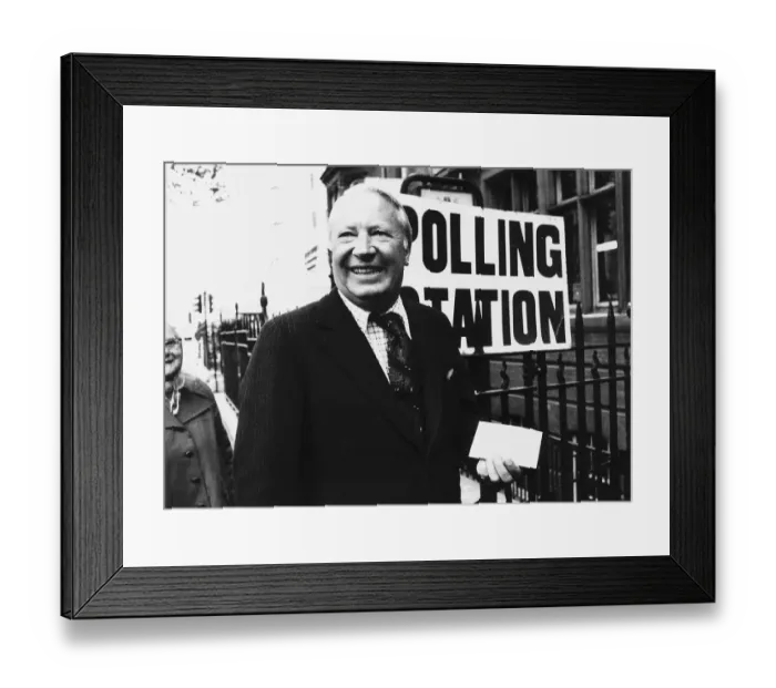 Framed Print : Edward Ted Heath Ex Prime Minister who took Britain into the Common Market arrives to Framed Print : Edward Ted Heath Ex Prime Minister who took Britain into the Common Market arrives to