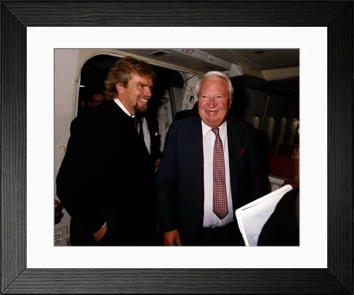 Framed Print : Edward Ted Heath ex Prime Minister after bringing British hostages back from Bagdad Iraq Framed Print : Edward Ted Heath ex Prime Minister after bringing British hostages back from Bagdad Iraq
