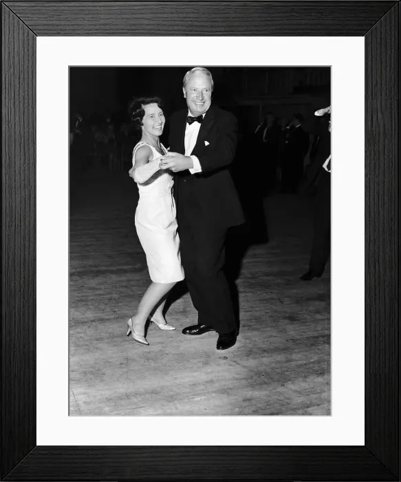Framed Print : Edward Ted Heath MP dancing with Mrs Dudley Baker Mayoress of Brighton during