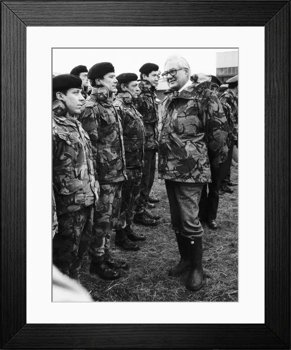 Framed Print : James Callaghan inspecting the Royal Artillary soldiers Framed Print : James Callaghan inspecting the Royal Artillary soldiers