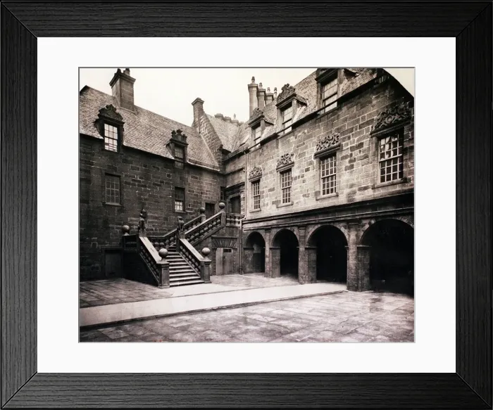 Framed Print : Glasgow University - old photograph showing the Lion and Unicorn staircase at the Old Framed Print : Glasgow University - old photograph showing the Lion and Unicorn staircase at the Old