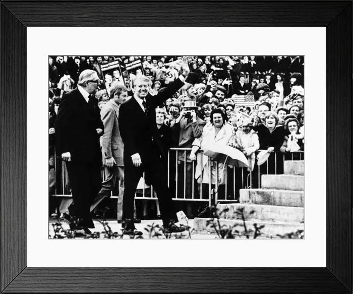 Framed Print : James Callaghan Prime Minister accompanies Jimmy Carter USA President during a walkabout Framed Print : James Callaghan Prime Minister accompanies Jimmy Carter USA President during a walkabout