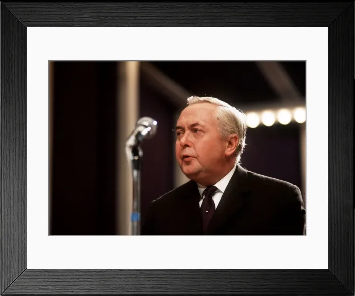 Framed Print : Harold Wilson at the 1972 conference in Blackpool Framed Print : Harold Wilson at the 1972 conference in Blackpool