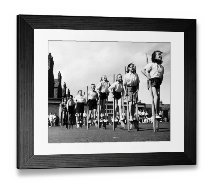 Framed Print : Physical Training Welsh Schools because of their lack of facilities they are creating