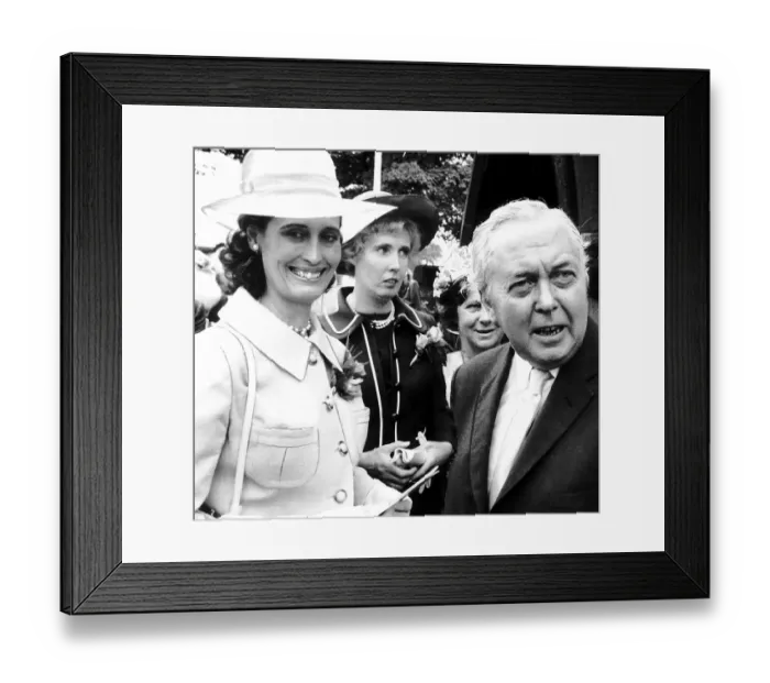 Framed Print : Harold Wilson with Lady Falkender (C) Ex-Secretary of Harold Wilson 1979