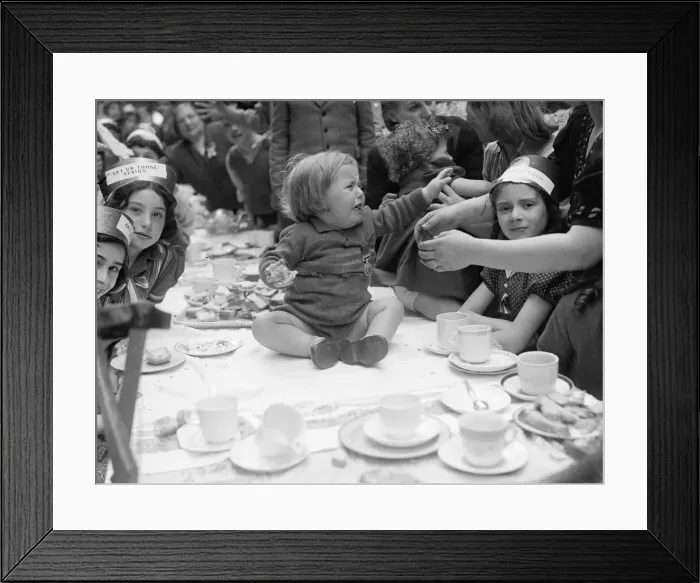 Framed Print : At 3pm on 8 May 1945, Prime Minister, Winston Churchill announced that the war in Europe Framed Print : At 3pm on 8 May 1945, Prime Minister, Winston Churchill announced that the war in Europe