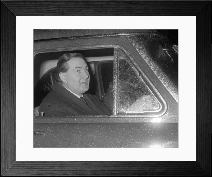 Framed Print : James Callaghan MP February 1963 driving in his car at the House of