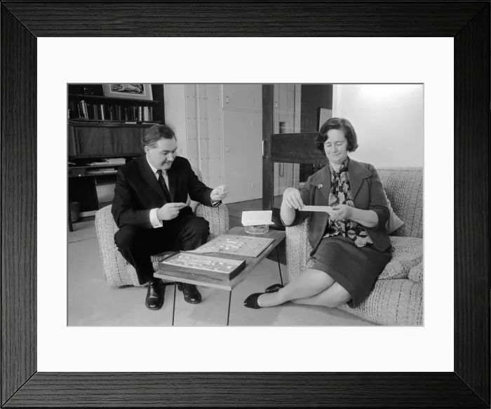 Framed Print : James Callaghan MP January 1963 and his wife