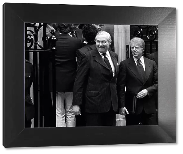 Prime Minister James Callaghan, May 1977, meets Jimmy Carter at the the Summit of Seven