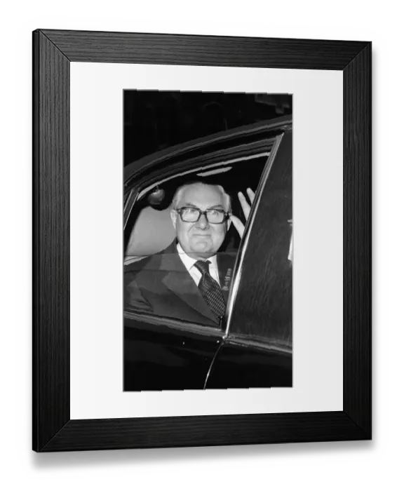 Framed Print : Prime Minister James Callaghan MP October 1980 on the day he announced he was