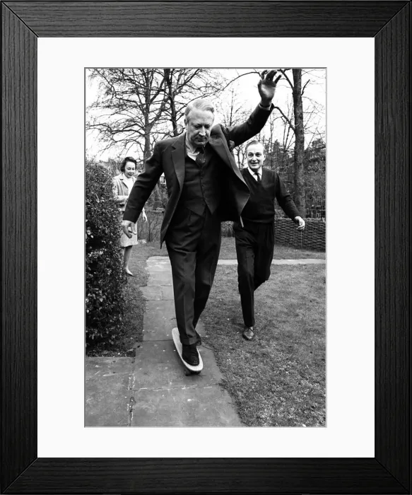 Framed Print : Edward Heath British Prime Minister, March 1966 with his agent R Allan