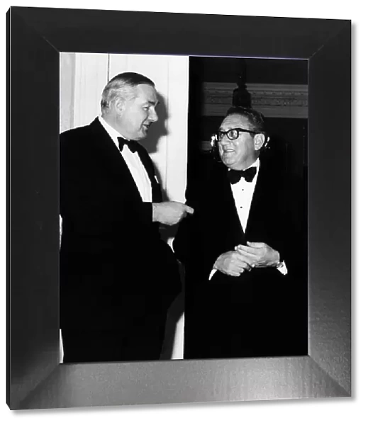James Callaghan British Prime Minister 1976 with American diplomat Henry Kissinger