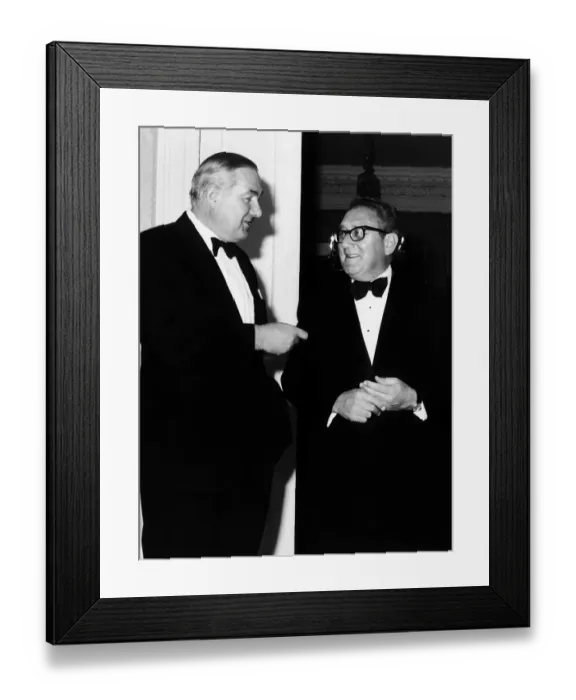 Framed Print : James Callaghan British Prime Minister 1976 with American diplomat Henry Kissinger