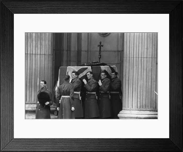 Framed Print : Churchill State Funeral January 30th 1965. In solemn silence Framed Print : Churchill State Funeral January 30th 1965. In solemn silence