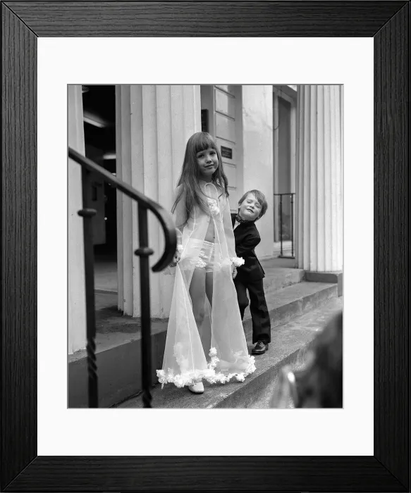 Framed Print : Fashion Children 1969 - Justin Althaus aged Five in Navy Worsted suit