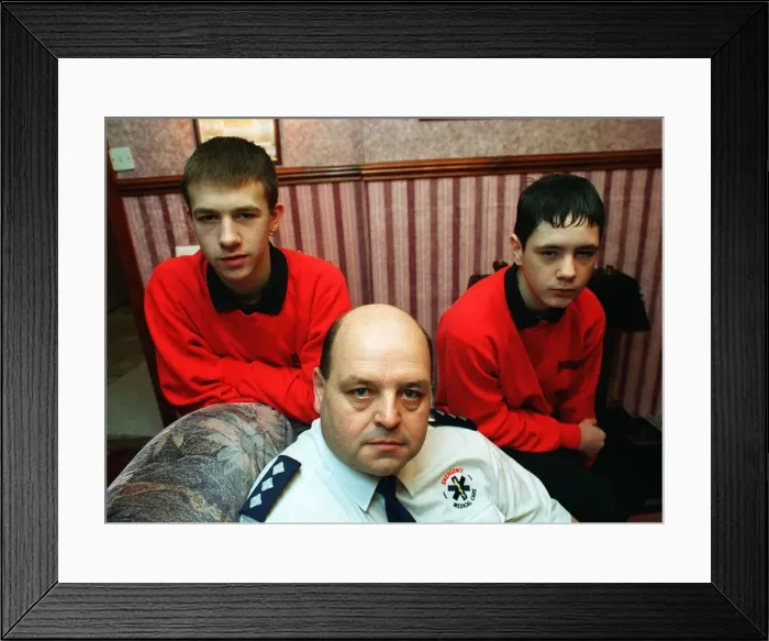 Framed Print : Segregated schools feature, February 1998, William Shaw with sons David (14 Framed Print : Segregated schools feature, February 1998, William Shaw with sons David (14