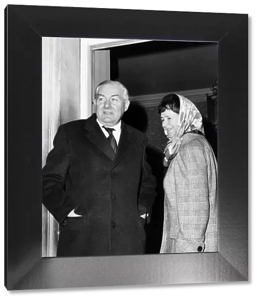 James Callaghan British Prime Minister with his wife 1977 outside No 10 Downing