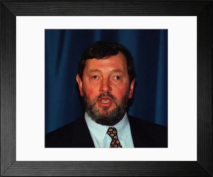 Framed Print : David Blunkett the Education Minister is pictured at the Launch of Excellence in Cities Framed Print : David Blunkett the Education Minister is pictured at the Launch of Excellence in Cities