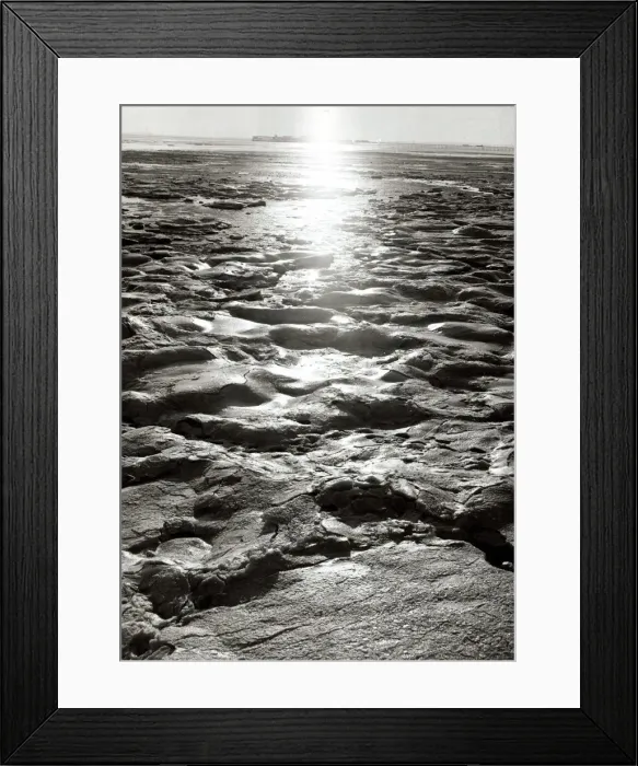 Framed Print : Frozen Ice and Frozen Salt Sea at Southend - 1963 Weather Cold Framed Print : Frozen Ice and Frozen Salt Sea at Southend - 1963 Weather Cold