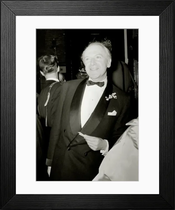 Framed Print : Cecil Beaton at the first night of My Fair Lady at Drury Lane. April 1958 Framed Print : Cecil Beaton at the first night of My Fair Lady at Drury Lane. April 1958