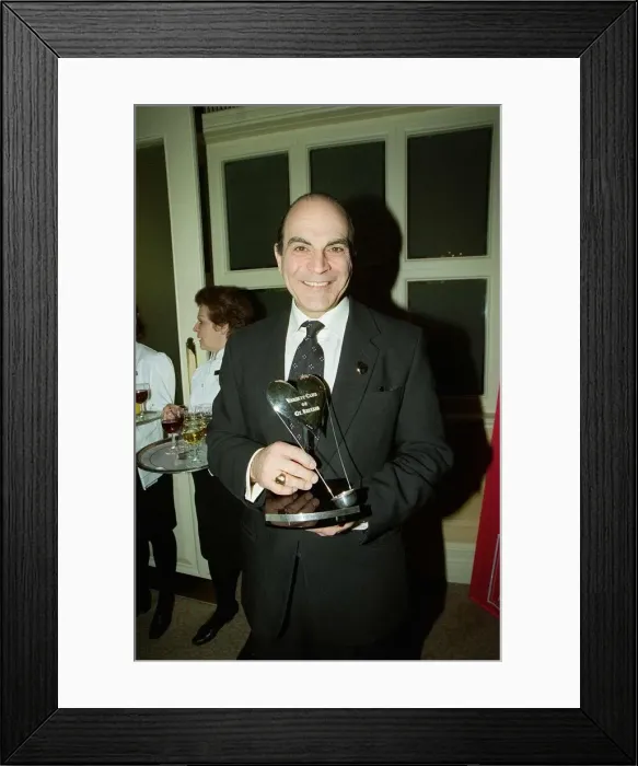 Framed Print : David Suchet actor February 1999 at the London Hilton for the Variety Club of Great Framed Print : David Suchet actor February 1999 at the London Hilton for the Variety Club of Great