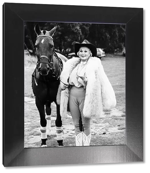 Zsa ZSa Gabor Actress pictured at Guards Polo Club. She plays the game in Florida