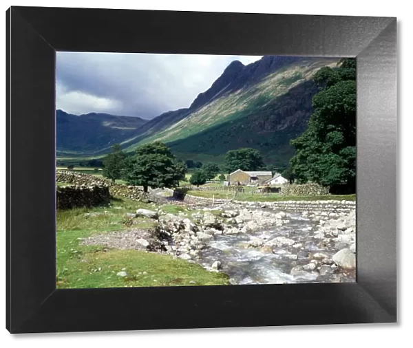 The Langdales Cumbria The Lake District Mountains River Dry
