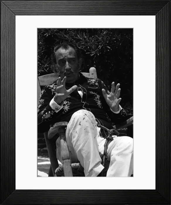 Framed Print : Salvador Dali - artist - painter - 1968, on film location in Spain Framed Print : Salvador Dali - artist - painter - 1968, on film location in Spain