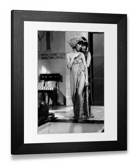 Framed Print : Carry On Cleo Film 1964 Filming at Pinewood Studios Amanda Barrie as Cleopatra Framed Print : Carry On Cleo Film 1964 Filming at Pinewood Studios Amanda Barrie as Cleopatra
