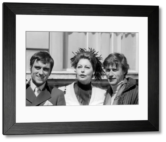 Framed Print : Ava Gardner August 1969 With Ian McShane and Director Roddy McDowall A©Daily Framed Print : Ava Gardner August 1969 With Ian McShane and Director Roddy McDowall A©Daily