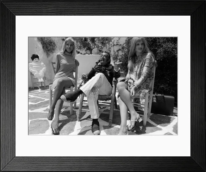 Framed Print : Salvador Dali - artist - painter - 1968, on film location in Spain Framed Print : Salvador Dali - artist - painter - 1968, on film location in Spain
