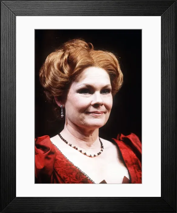 Framed Print : Judi Dench actress in the play Waste at the Lyric Theatre in London in May 1985 Framed Print : Judi Dench actress in the play Waste at the Lyric Theatre in London in May 1985