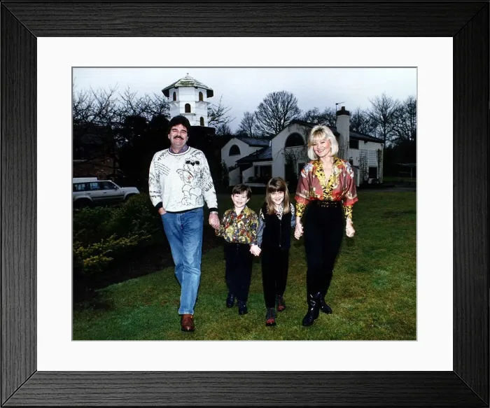 Framed Print : Bob Carolgees childrens television presenter with family