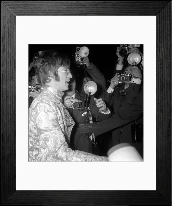Framed Print : John Lennon of the Beatles attends the Film Premiere How I Won the War Framed Print : John Lennon of the Beatles attends the Film Premiere How I Won the War