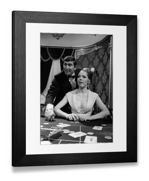 Framed Print : George Lazenby as James Bond 007 in the film On Her Majestys Secret Service at the Black Framed Print : George Lazenby as James Bond 007 in the film On Her Majestys Secret Service at the Black